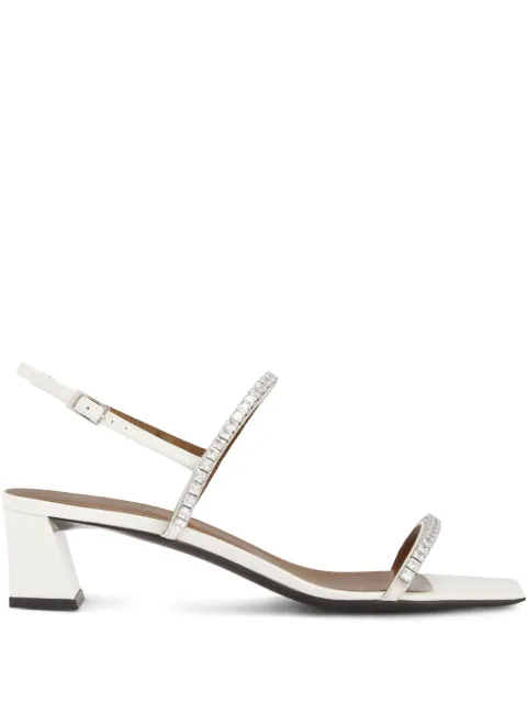 Giuseppe Zanotti 45mm Velentine Crystal sandals White I400019018