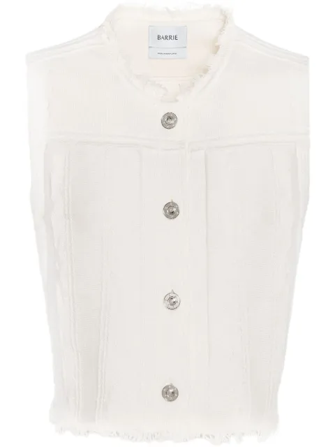Barrie frayed denim vest White C85234L0004