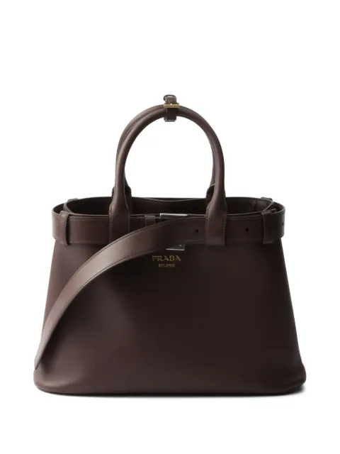 Prada small Buckle bucket bag Brown 1BA434VOBO2CY9