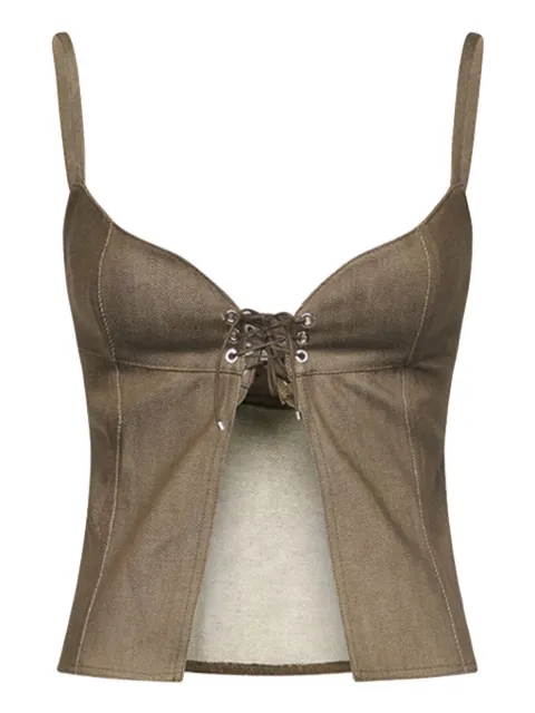 Ludovic de Saint Sernin cotton top Brown SS25TP011WDEN