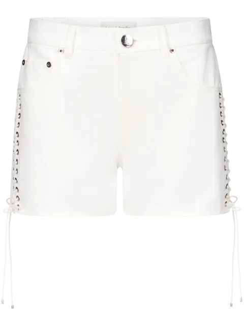 Ludovic de Saint Sernin logo-patch shorts White COST003WDEN0003WHITE