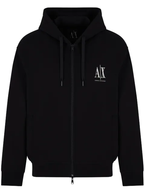 Armani Exchange zip-up hoodie Black XM000371AF10818