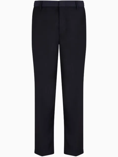Armani Exchange pressed-crease straight-leg trousers Blue XM000207AF12041