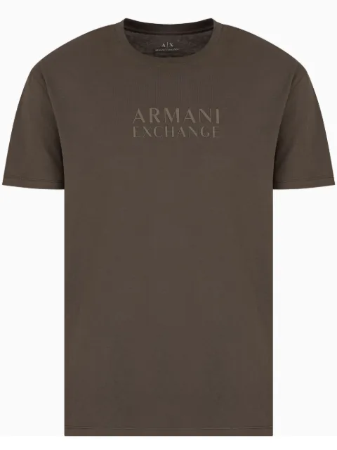 Armani Exchange logo-print T-shirt Brown XM000553AF10334
