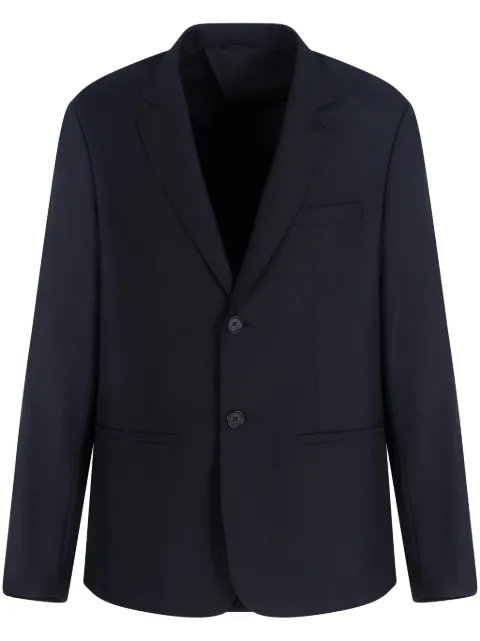 Armani Exchange notched-lapels single-breasted blazer Blue XM000211AF1204