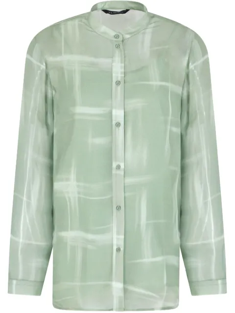 Armani Exchange abstract-print shirt Green XW000570AF12051