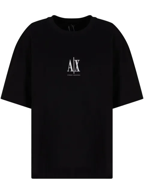Armani Exchange logo-embroidered T-shirt Black XW001182AF15085