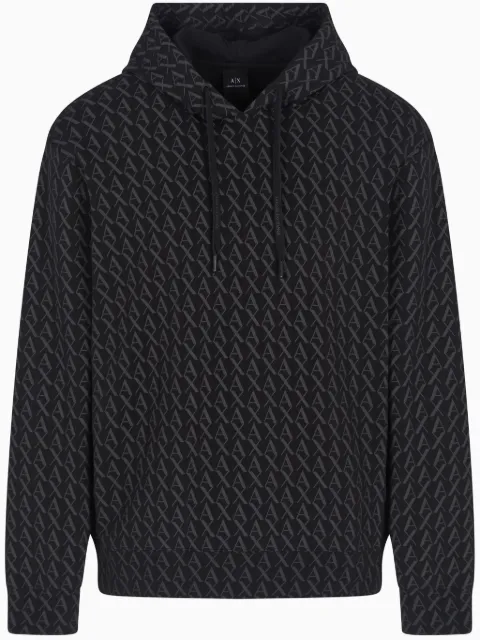 Armani Exchange french-terry hoodie Black XM001225AF11847