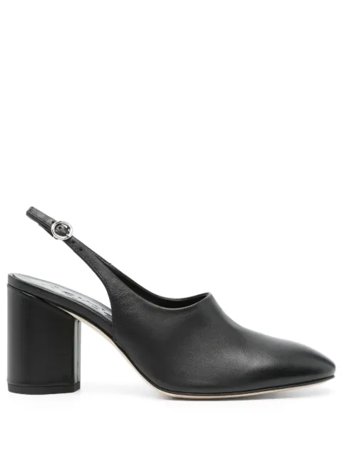 Aeyde 75mm leather slingback pumps Black A11PUKRSR75RO161SS25800007