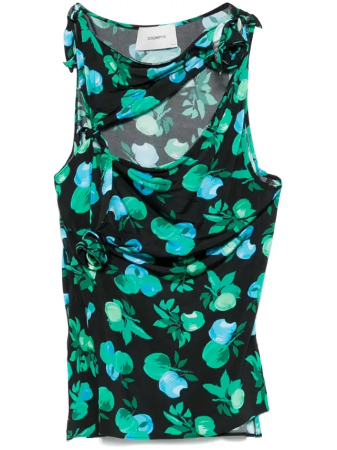 Coperni flower asymmetric top Black COPT76F5027