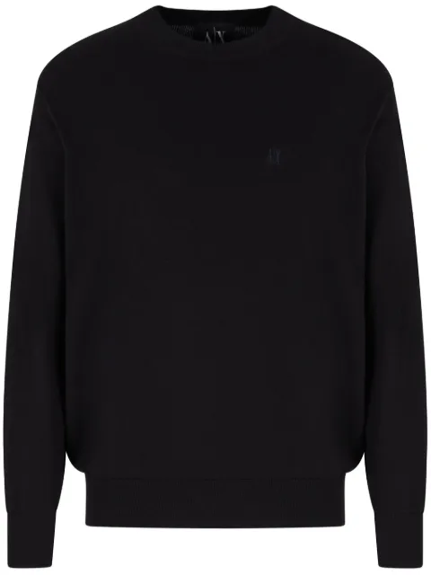 Armani Exchange logo-embroidered sweater Black XM000338AF12291