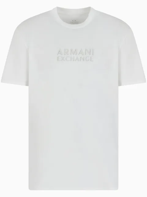Armani Exchange logo-embroidered T-shirt White XM000553AF10334