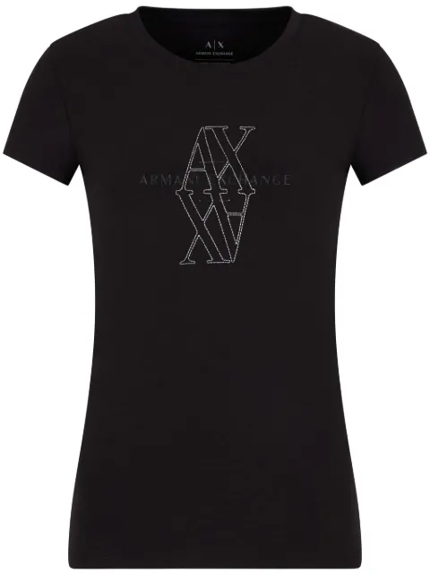 Armani Exchange logo-embroidered T-shirt Black XW000512AF11929