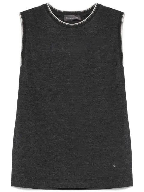 Lorena Antoniazzi contrast-trim tank top Grey A2376TS13A2471