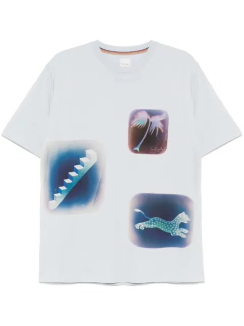 Paul Smith Lumiere-print T-shirt Blue M1R919TPP4894