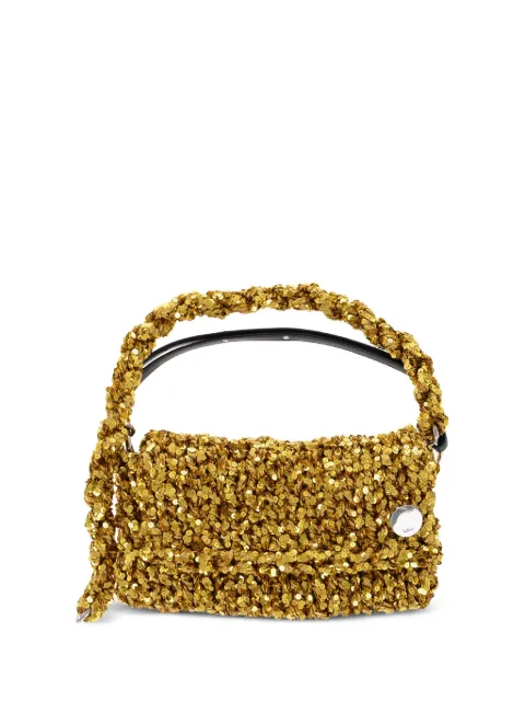 Jil Sander sequin-embellished shoulder bag Gold J08WF0004P5639