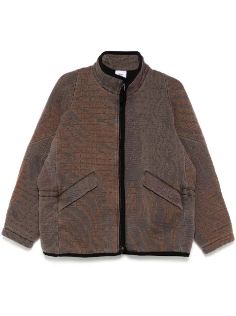 Stain Shade zip-up padded jacket Brown 193