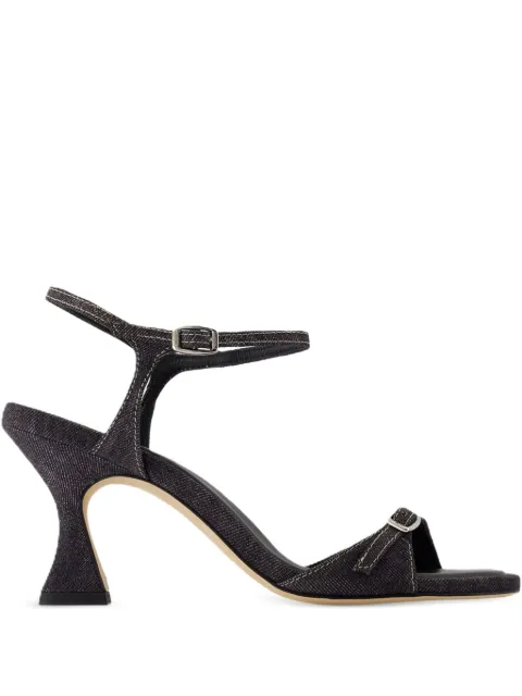 Carel Paris 70mm sling back denim heeled sandals Black 33271000