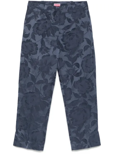 Kenzo Peonies trousers Blue FF52PA0939JG
