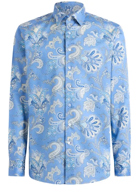 ETRO Maxi Flower Paisley shirt Blue MRIB000199SA5F2