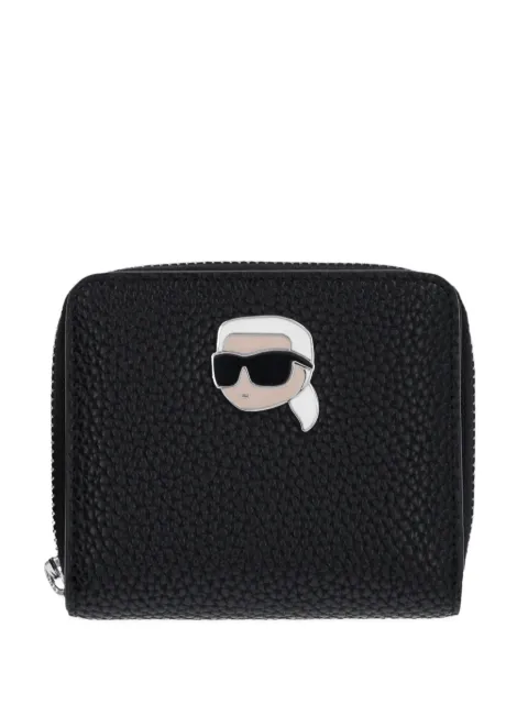 Karl Lagerfeld medium Ikon pebble bi-fold wallet Black A1W32126999