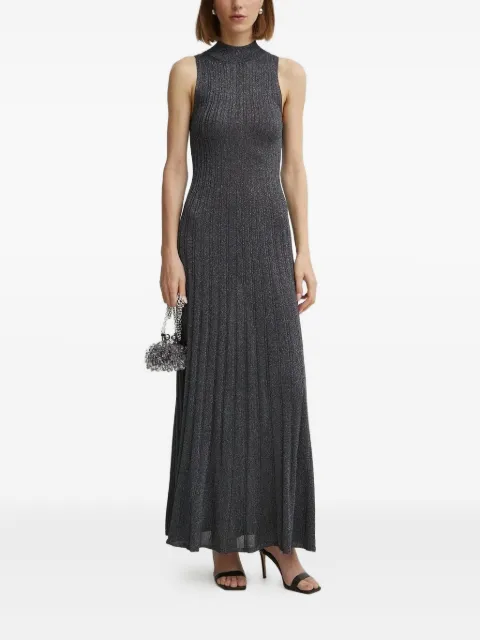 IVY OAK Flora ribbed high-neck maxi dress Grey IO113160