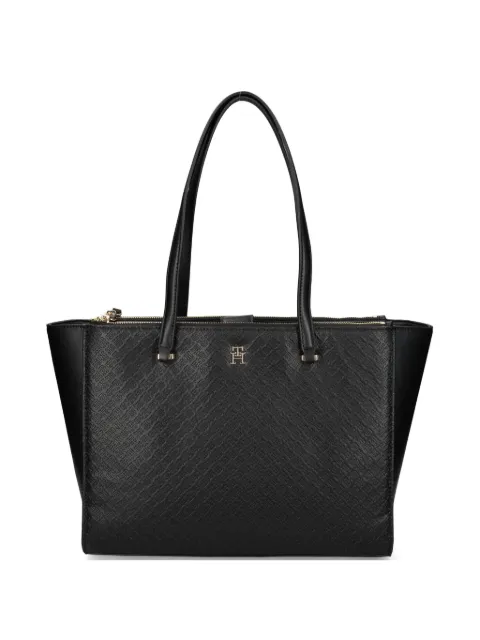 Tommy Hilfiger debossed-logo tote bag Black AW0AW16948
