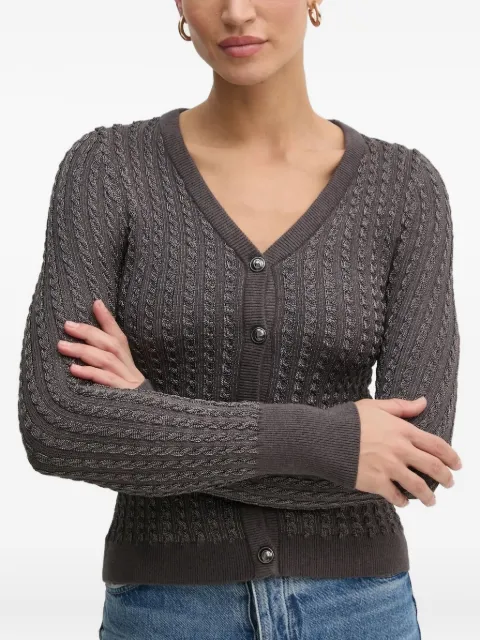 GUESS USA cable-knit v-neck cardigan Grey W5RR05Z3KT0