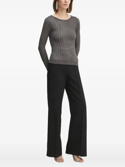 GUESS USA cable-knit metallic-threading sweater Grey W5RR04