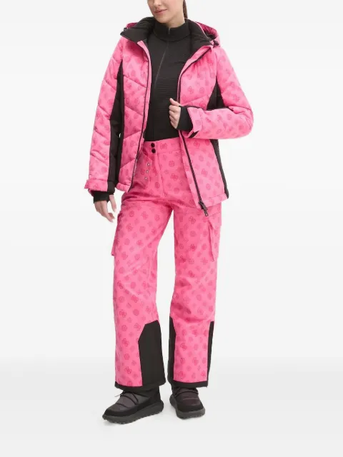 GUESS USA logo-print ski trousers Pink W4PB60WH0K0