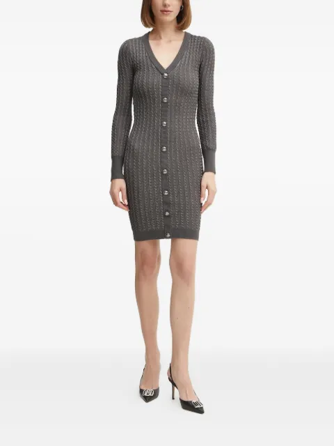 GUESS USA cable-knit button-front midi dress Grey W5RK09Z3KT0