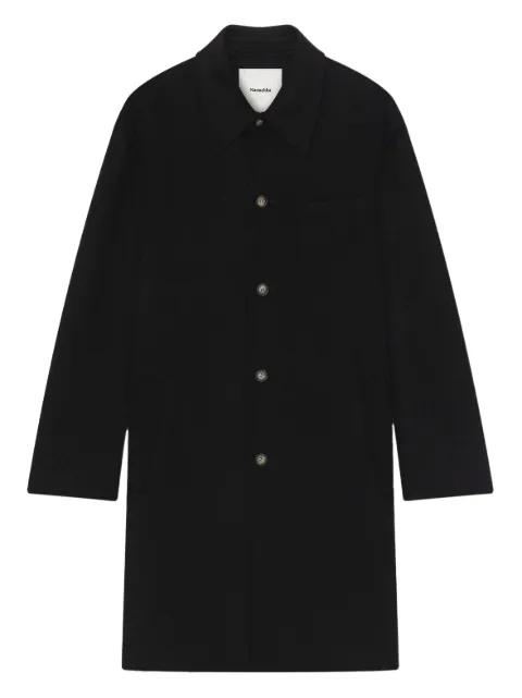 Nanushka Janno button-fastening coat Black NM24CROW01799