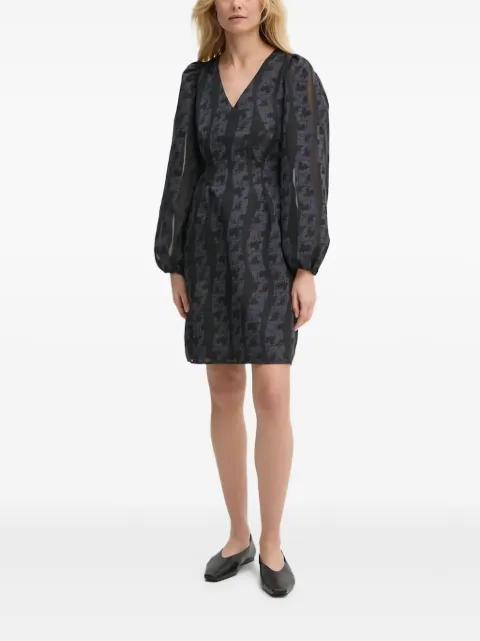 SAMSOE SAMSOE v-neck mini dress Black F24400156
