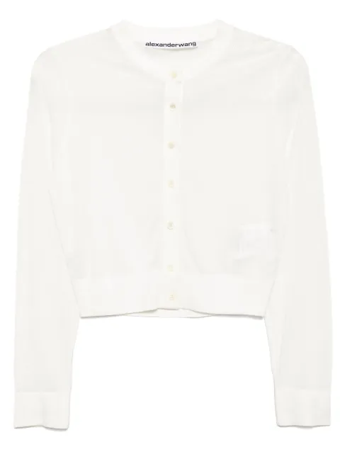 Alexander Wang crystal-embellished cropped top White 1KC3243037AWG