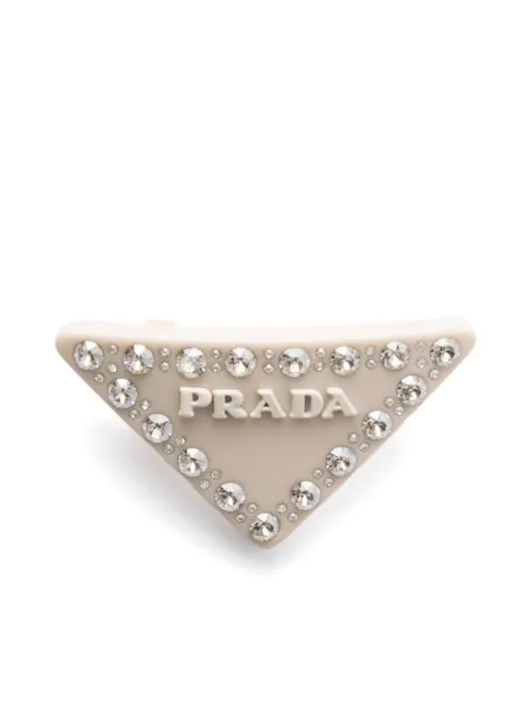 Prada triangle-logo hair clip Neutrals 1IF0902CD0