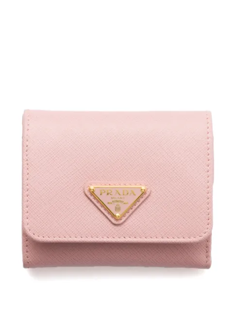 Prada leather logo wallet Pink 1MH043QHH
