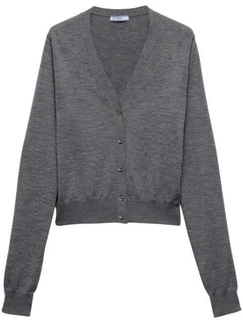 Prada fine-knit wool cardigan Grey P25N50SOOO16SW