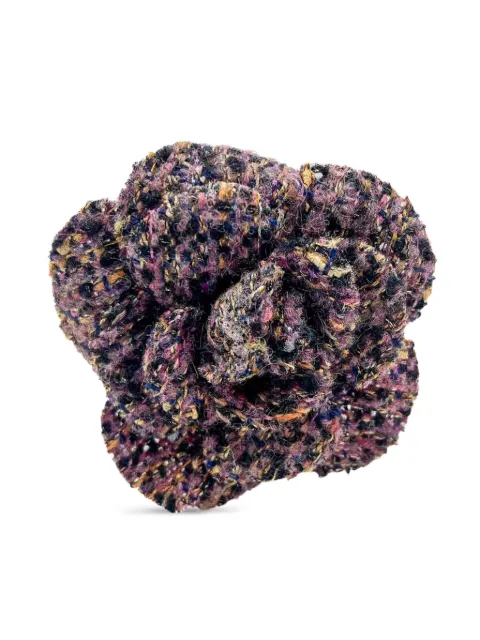 CHANEL Pre-Owned 1980s Camelia brooch Purple CHANELTWEEDBRCH