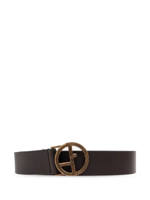Giorgio Armani GA-logo leather belt Brown GM001562AF16295