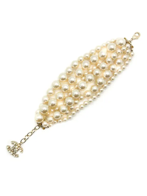 CHANEL Pre-Owned 2014s Pearl Torsade bracelet Gold CHANELPEARLCUFF