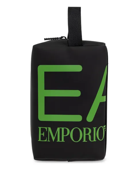 Ea7 Emporio Armani logo-print wash bag Black 2450763R910