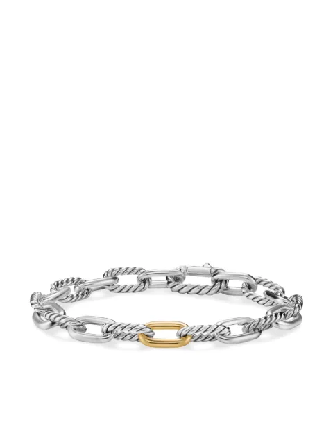 David Yurman 18kt yellow gold and sterling silver DY Madison® chain bracelet Silver B35046MS8