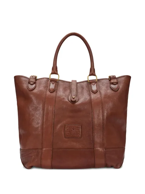 Polo Ralph Lauren Heritage textured leather tote bag Brown 405946032001