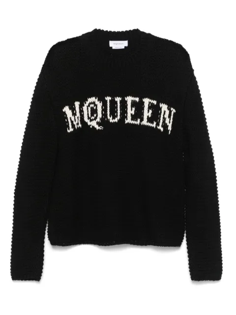 Alexander McQueen logo-intarsia sweater Black 829319Q1BDL