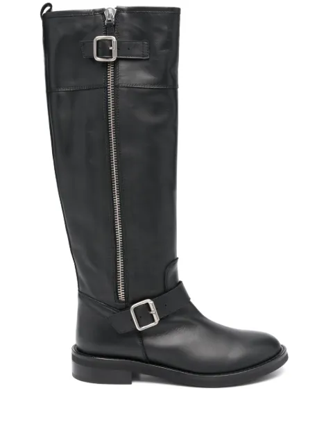 Via Roma 15 leather boots Black 4280