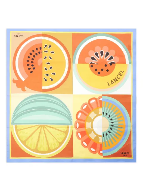 Lancel Tutti Frutti cotton scarf Orange A13503QJTU