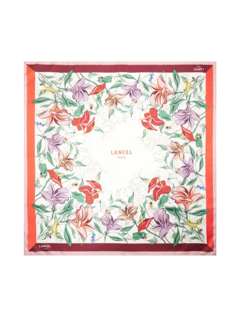 Lancel Tutti Fleuri scarf White A13494MITU