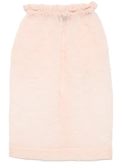 Simone Rocha ruffle-waisted skirt Orange 31451215PEACH