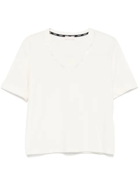 LIU JO crystal-logo T-shirt White TA5175JS923