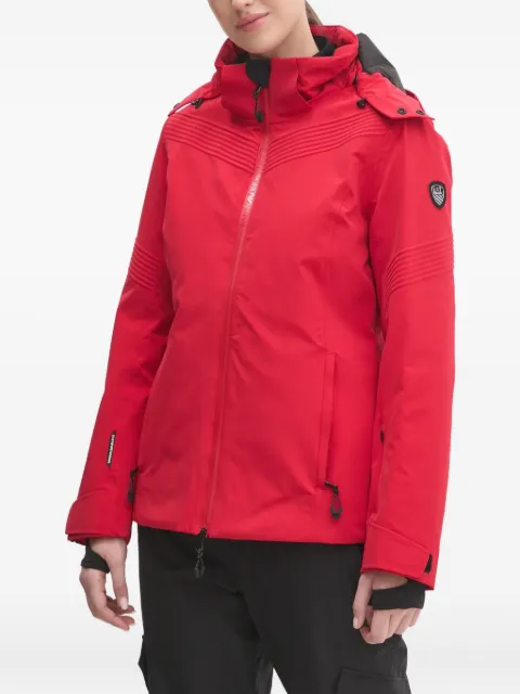 Ea7 Emporio Armani logo-patch hooded ski jacket Red TN44Z6DTG03